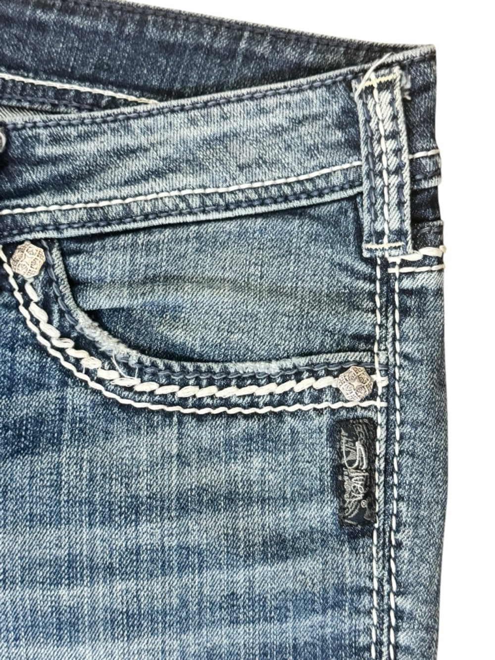 Silver Jeans Co. Women's Blue Aiko Denim Bootcut Jeans, Size 29x31 - Picture 5 of 12